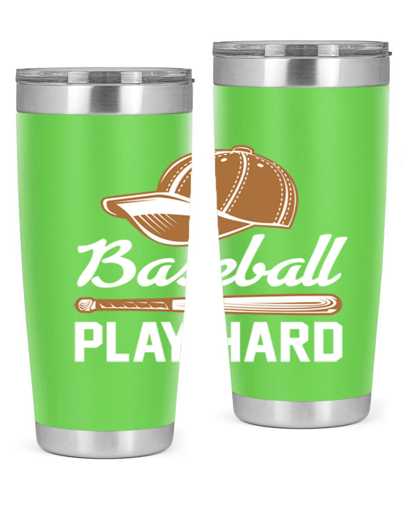 Baseball play 1444#- baseball- Tumbler