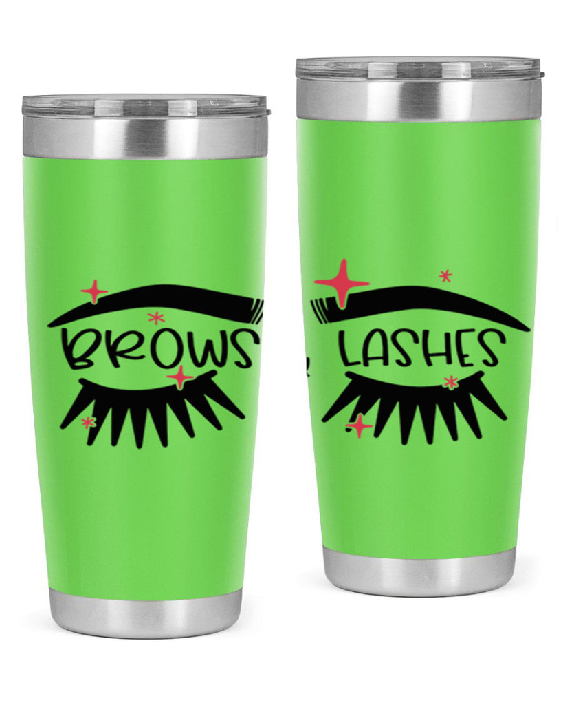 Brows Lashes Style 123#- make up- Tumbler