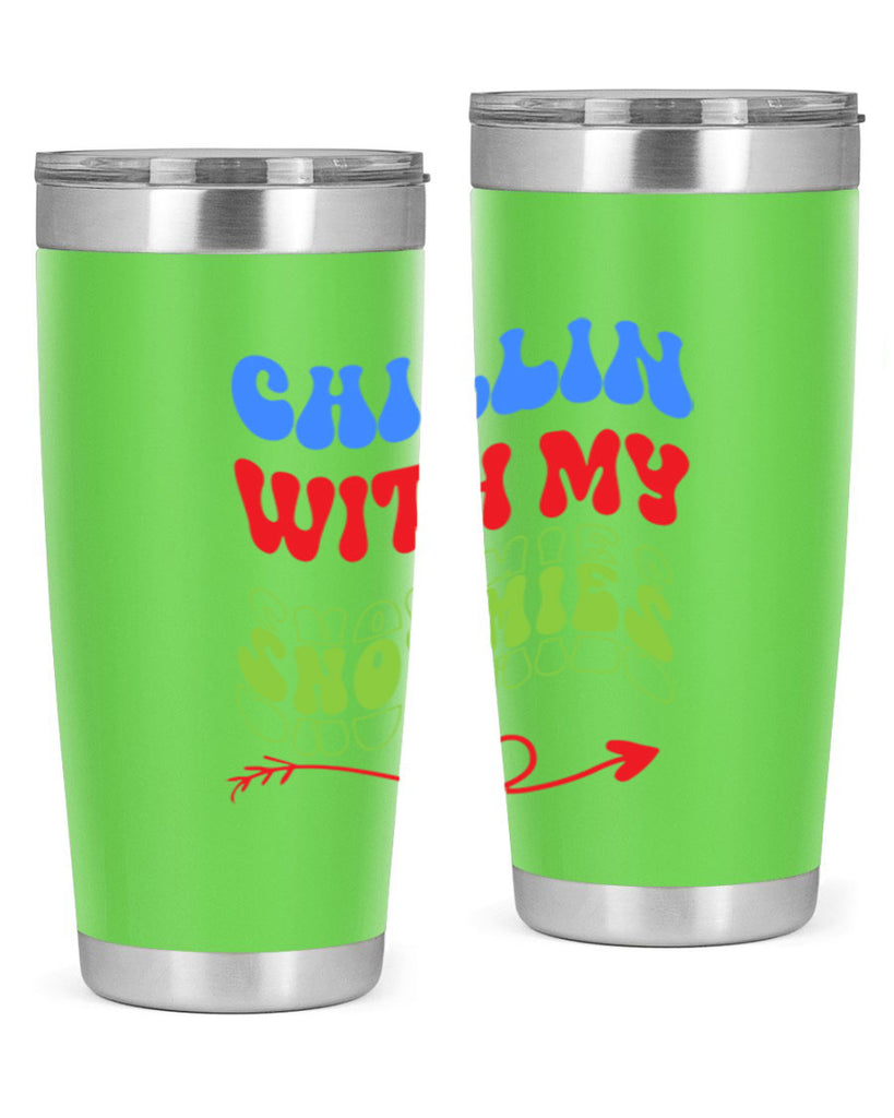 Chillin with my snowmies 42#- winter- Tumbler