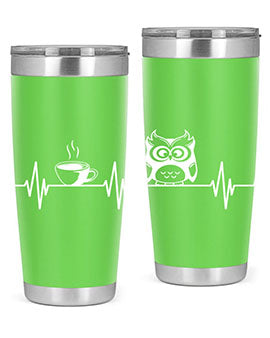 Funny Coffee Lover Night Owl A TurtleRabbit 5#- owl- Tumblers