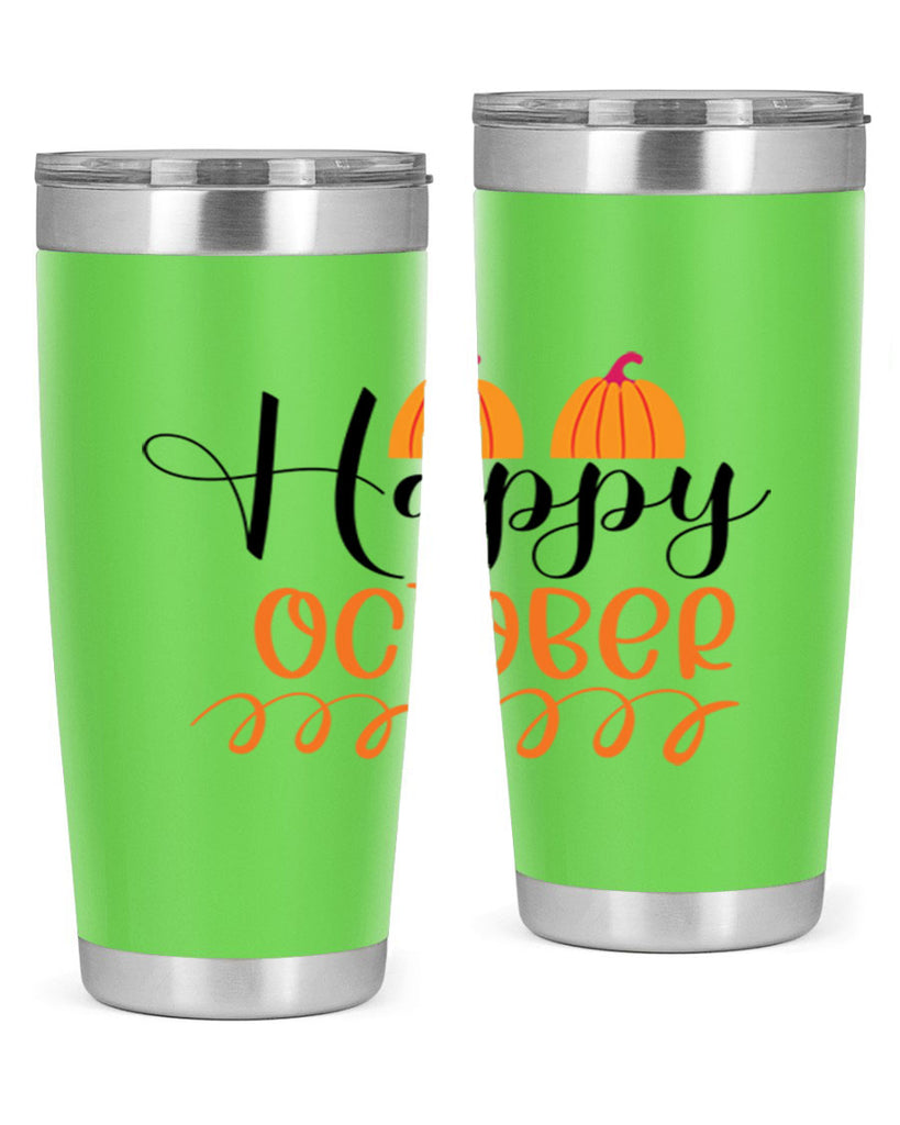 Happy October 238#- fall- Tumbler