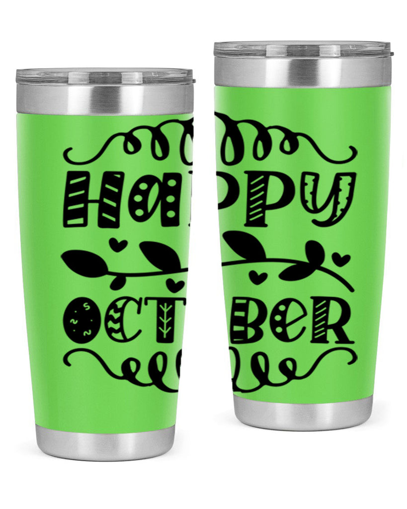 Happy October 239#- fall- Tumbler