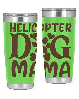 Helicopter Dog Mama Style 87#- dog- Tumbler