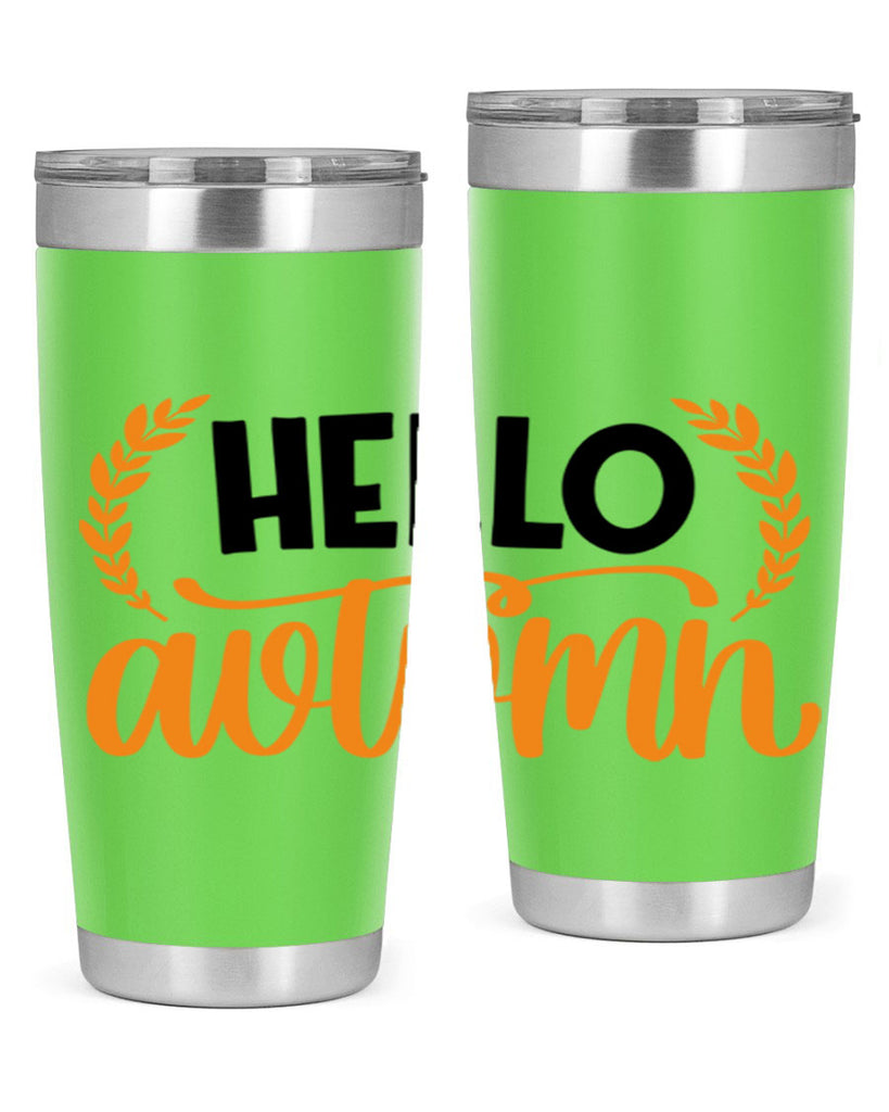 Hello Autumn 493#- fall- Tumbler