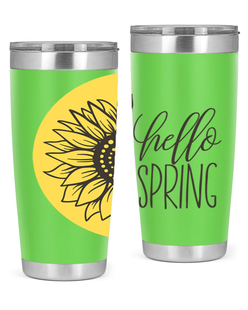 Hello spring half sunflower199#- spring- Tumbler