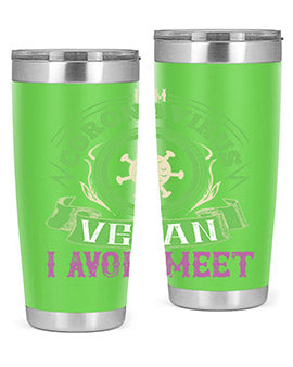 I Am Coronavirus Vegan I Avoid Meet Style 38#- corona virus- Tumbler