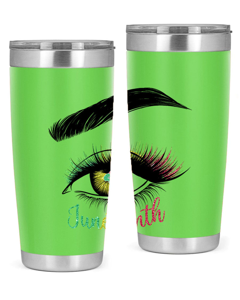 Juneteenth 1865 GirlS Eye 3#- Juneteenth- tumbler
