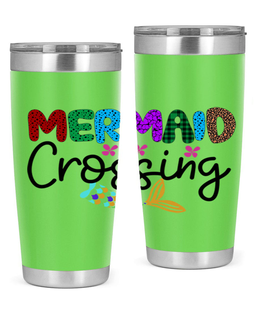 Mermaid Crossing 399#- mermaid- Tumbler