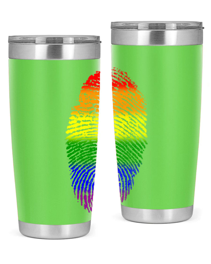 Rainbow Finger print 10#- lgbt- Tumbler