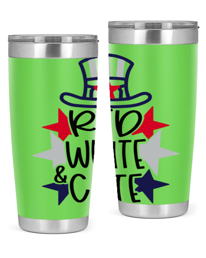 Red White Cute Style 169#- Fourt Of July- Tumbler