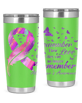Remember heir Love Alzheimer Awareness 213#- alzheimers- Tumbler