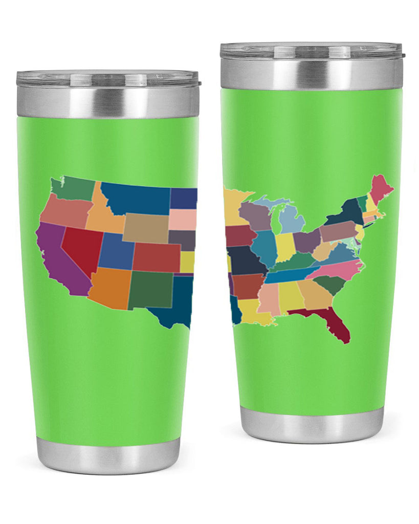 Separate Color Map Style 73#- Fourt Of July- Tumbler