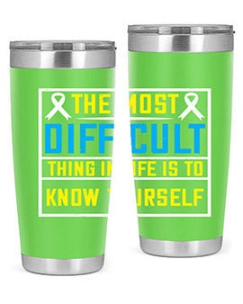 The most difficult thing in life is to know yourself Style 16#- self awareness- Tumbler
