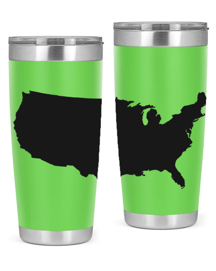 USA Solid Map Style 76#- Fourt Of July- Tumbler