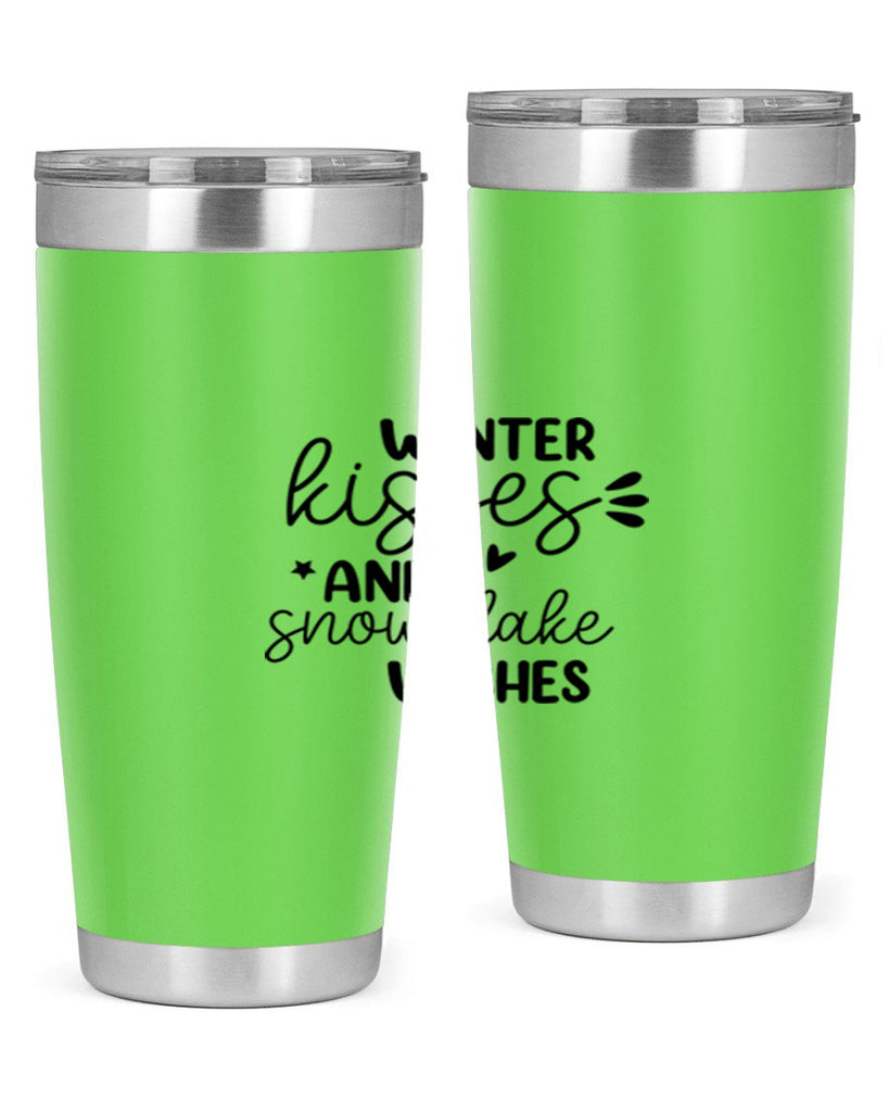 Winter Kisses And Snowflake Wishes 516#- winter- Tumbler