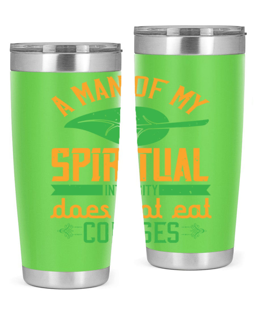 a man of my spiritual intensity does not eat corpses 150#- vegan- Tumbler