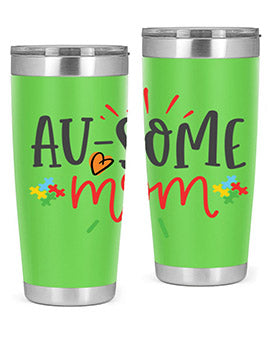 ausome mom Style 4#- autism- Tumbler