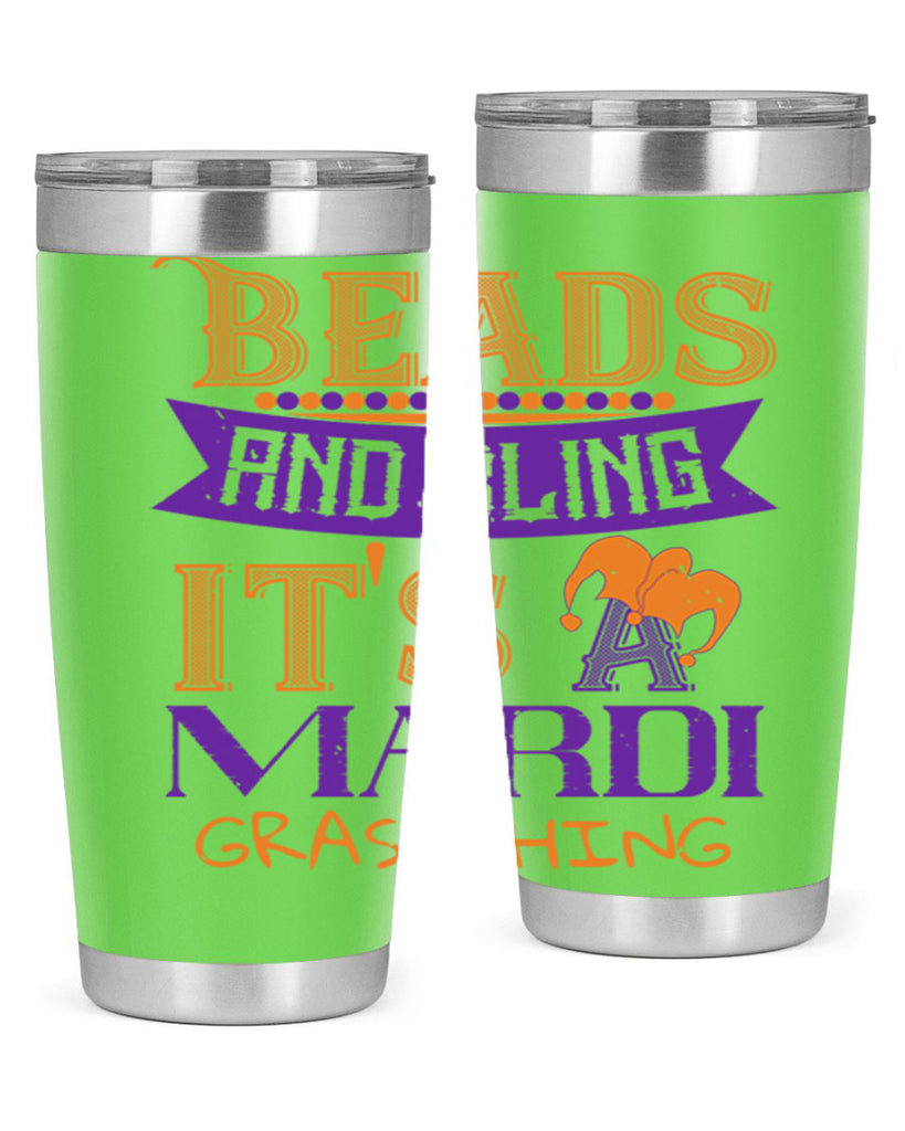 beads and bling its a mardi gras thing 51#- mardi gras- Tumbler