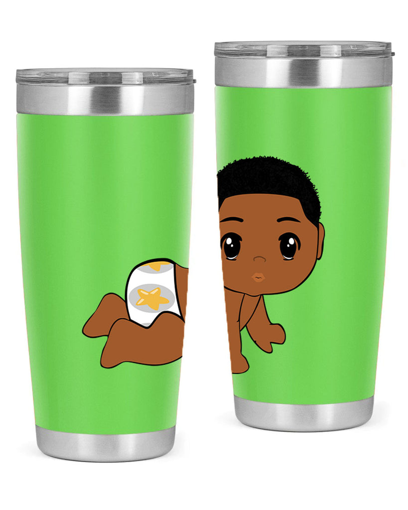 black baby boy 3#- black men - boys- tumbler