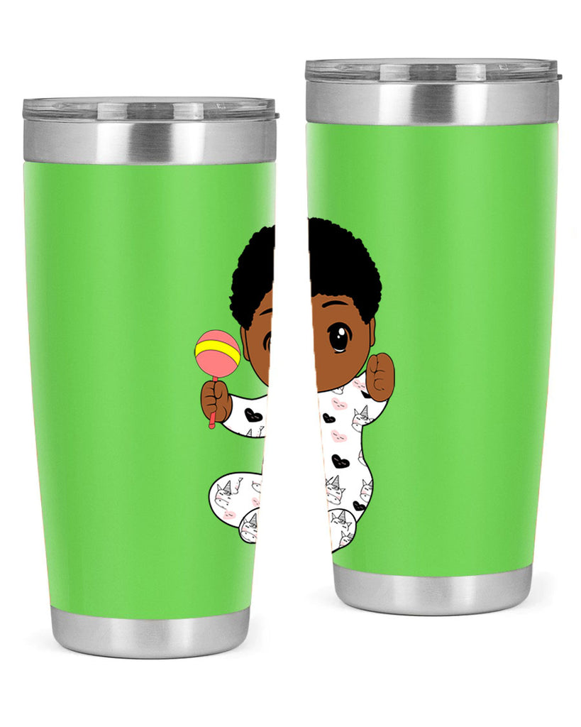 black baby boy 7#- black men - boys- tumbler