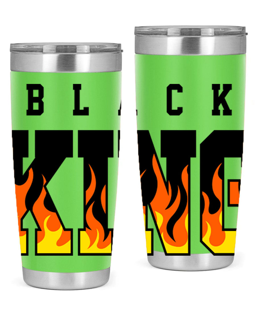 black king flames 232#- black words phrases- Cotton Tank
