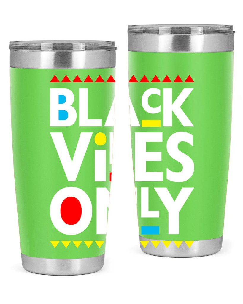 black vibes only 217#- black words phrases- Cotton Tank