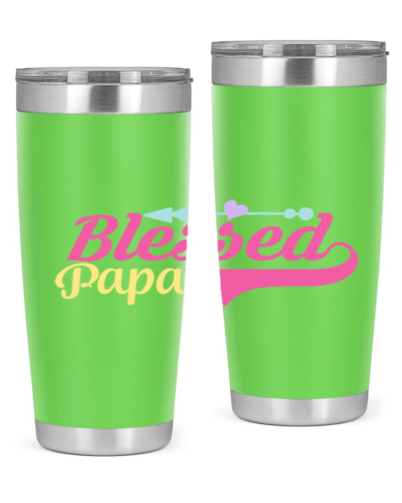 blessed papa 73#- grandpa - papa- Tumbler