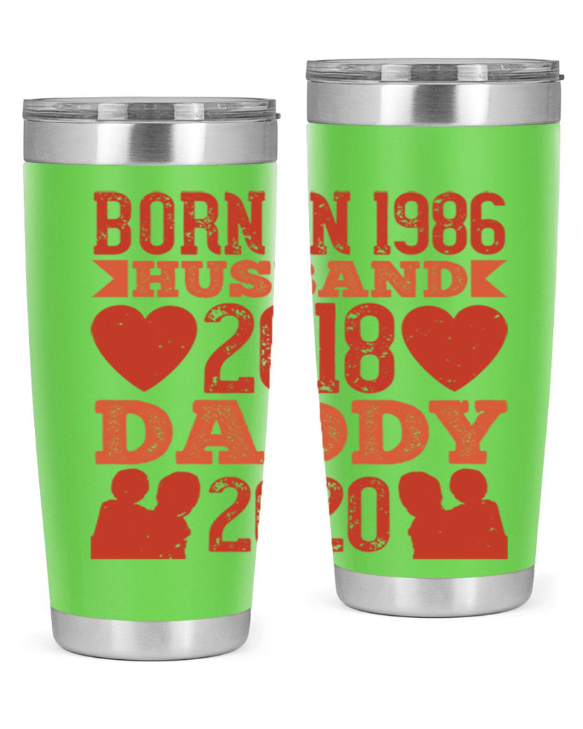 born in husband daddy 123#- fathers day- Tumbler