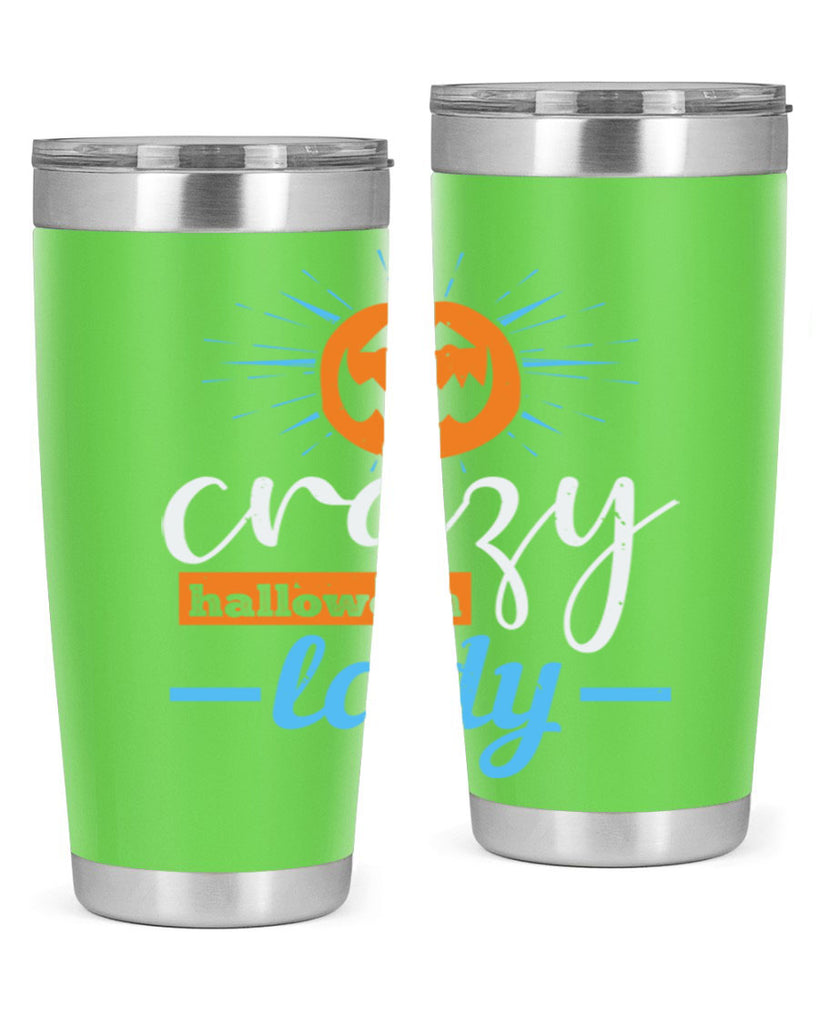 crazy halloween lady 118#- halloween- Tumbler