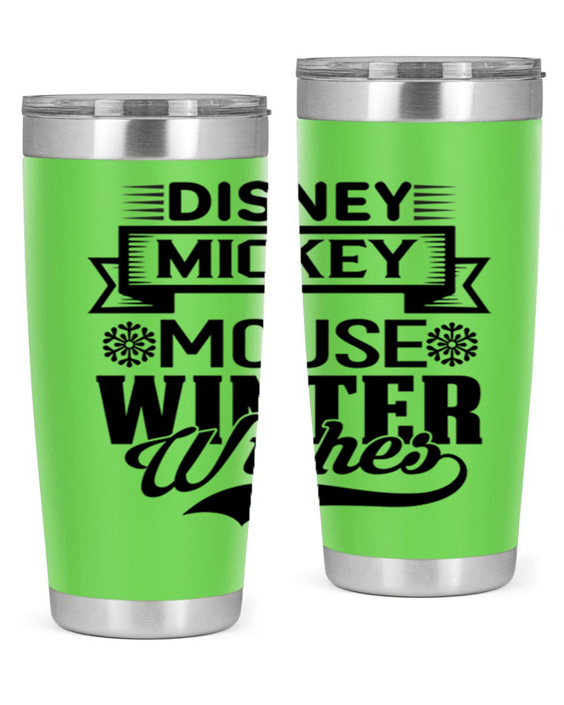disney mickey mouse winter wishes 93#- winter- Tumbler