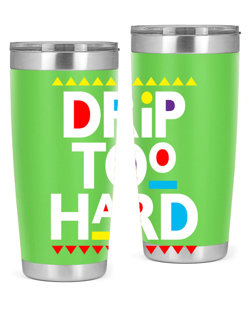 drip too hard 163#- black words phrases- Cotton Tank