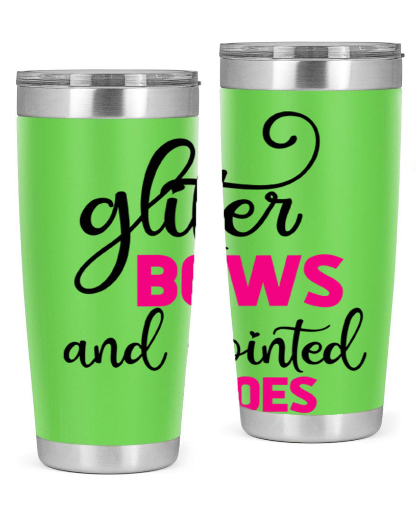 glitter bows and pointed toes 41#- ballet- Tumbler