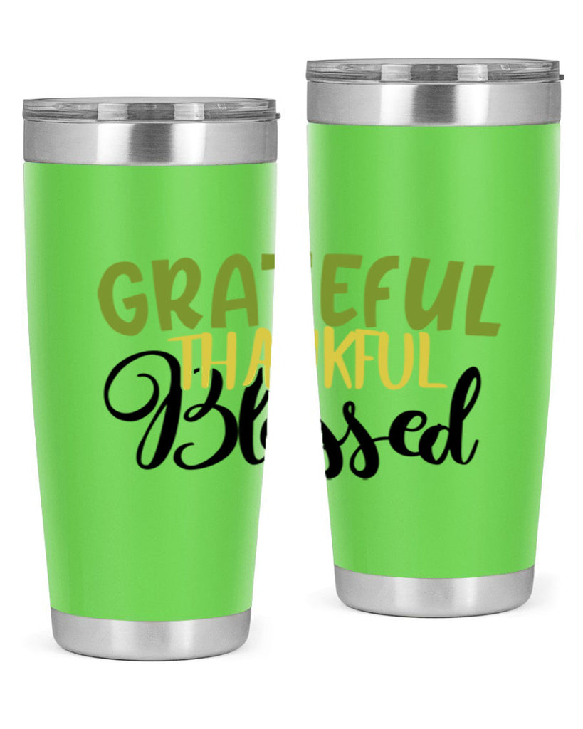 grateful thankful blessed 57#- thanksgiving- Tumbler