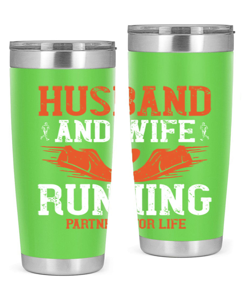 husband and wife running partners for life 41#- running- Tumbler
