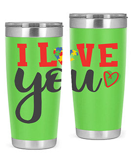 i love you Style 23#- autism- Tumbler