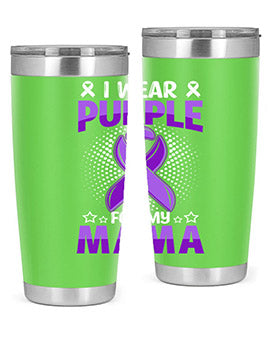 i wear purple for mama 173#- alzheimers- Tumbler