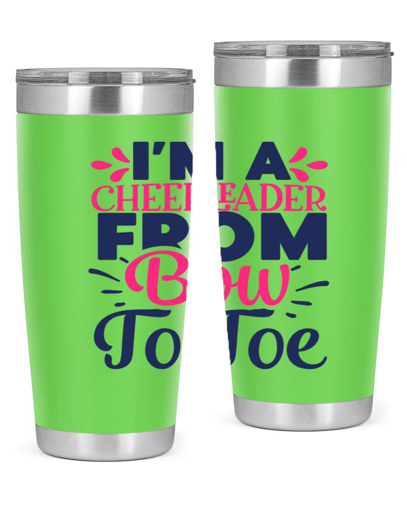 im a cheerleader bow to toe 1743#- cheer- Tumbler