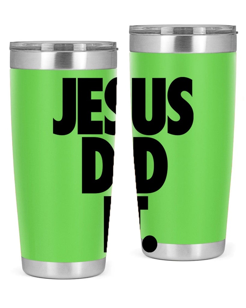 jesus did it 102#- black words phrases- Cotton Tank