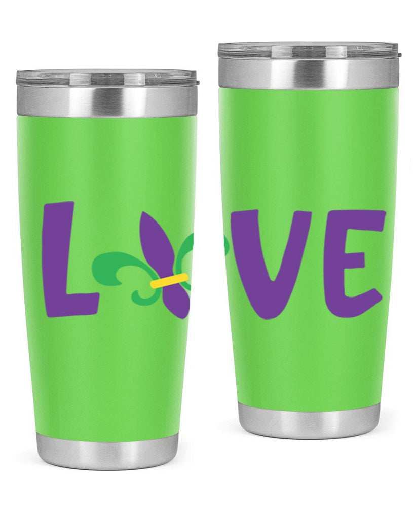 love 80#- mardi gras- Tumbler