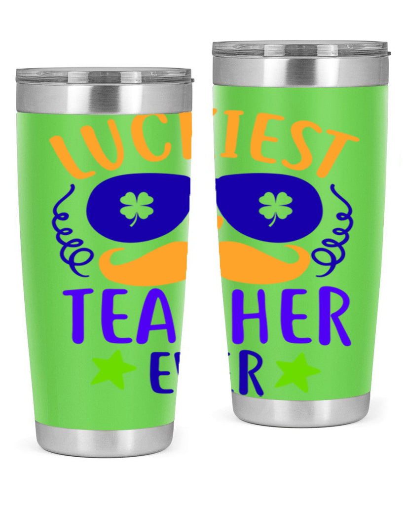 luckiest teacher ever 14#- mardi gras- Tumbler