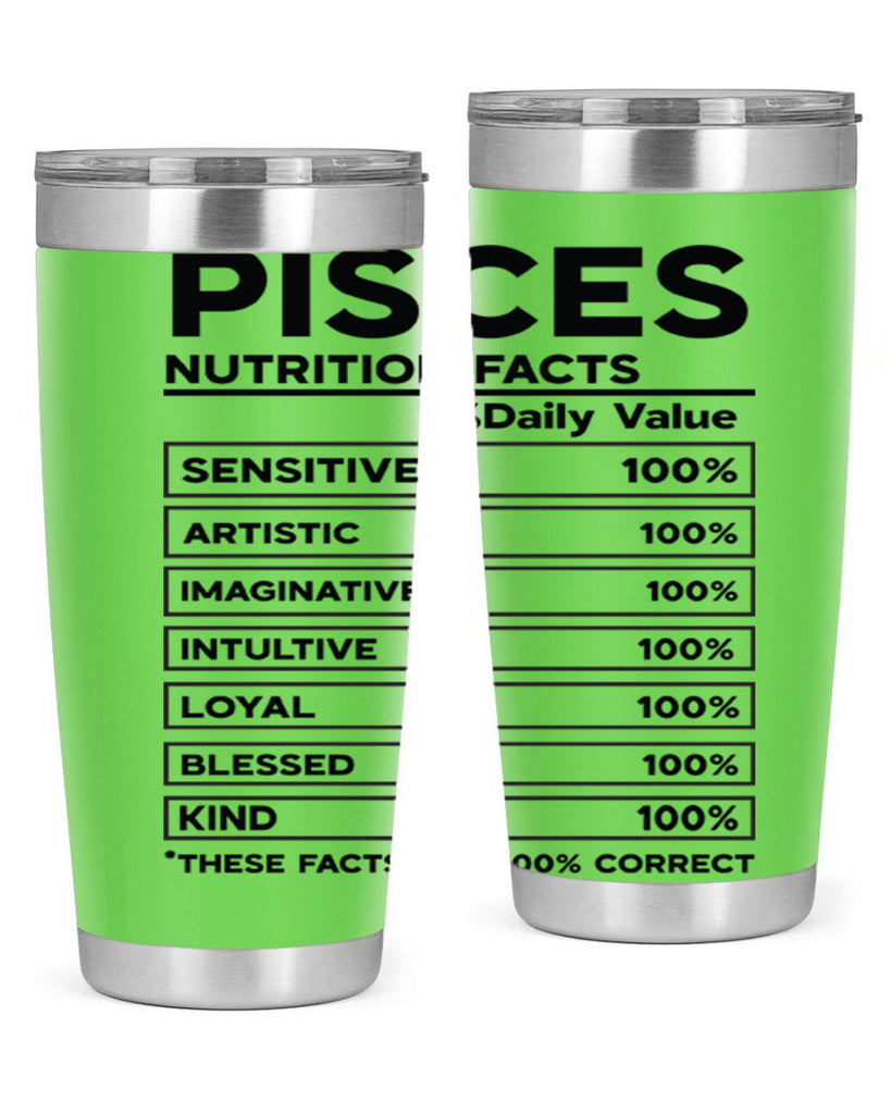 pisces Nutrition Facts 367#- zodiac- Tumbler