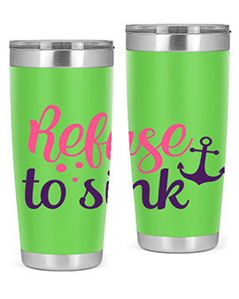 refuse to sink Style 4#- breast cancer- Tumbler