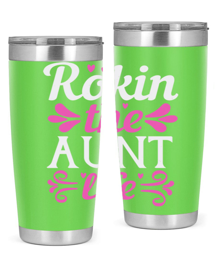 rokin the aunt life Style 24#- aunt- Tumbler