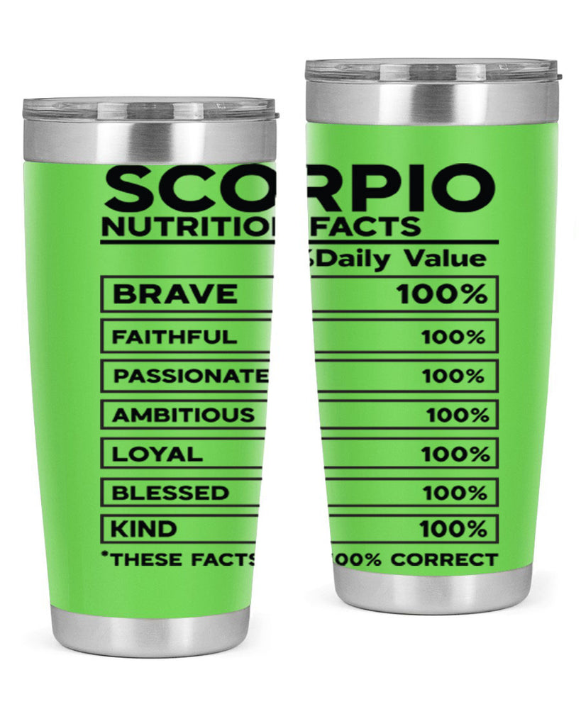 scorpio Nutrition Facts 434#- zodiac- Tumbler