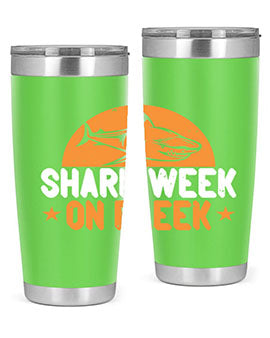shark week on fleek Style 42#- shark  fish- Tumbler