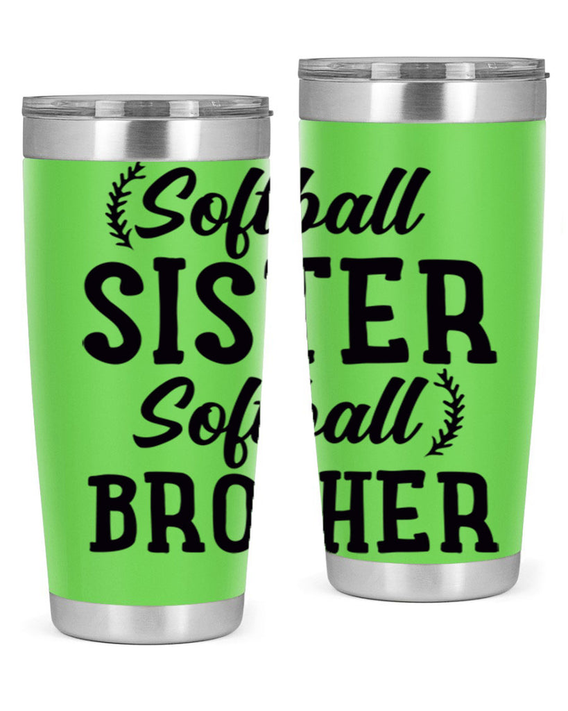 softball sister softball brother 2273#- softball- Tumbler