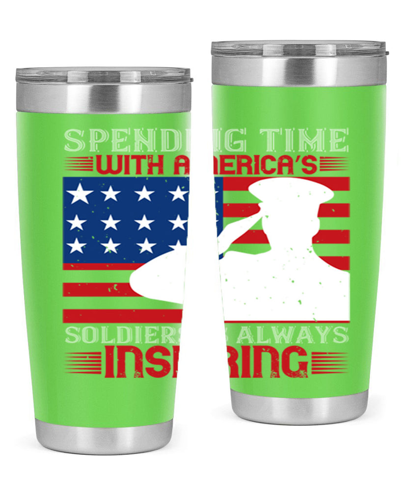 spending time with americas 90#- Veterns Day- Tumbler
