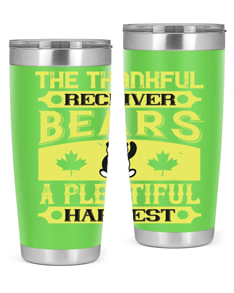 the thankful receiver bears a plentiful harvest 2#- thanksgiving- Tumbler