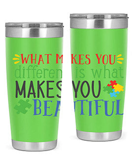 what makes you different is what makes you beautiful Style 3#- autism- Tumbler