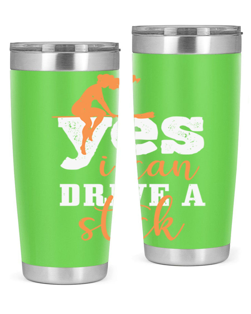 yesi can drive a stick 120#- halloween- Tumbler